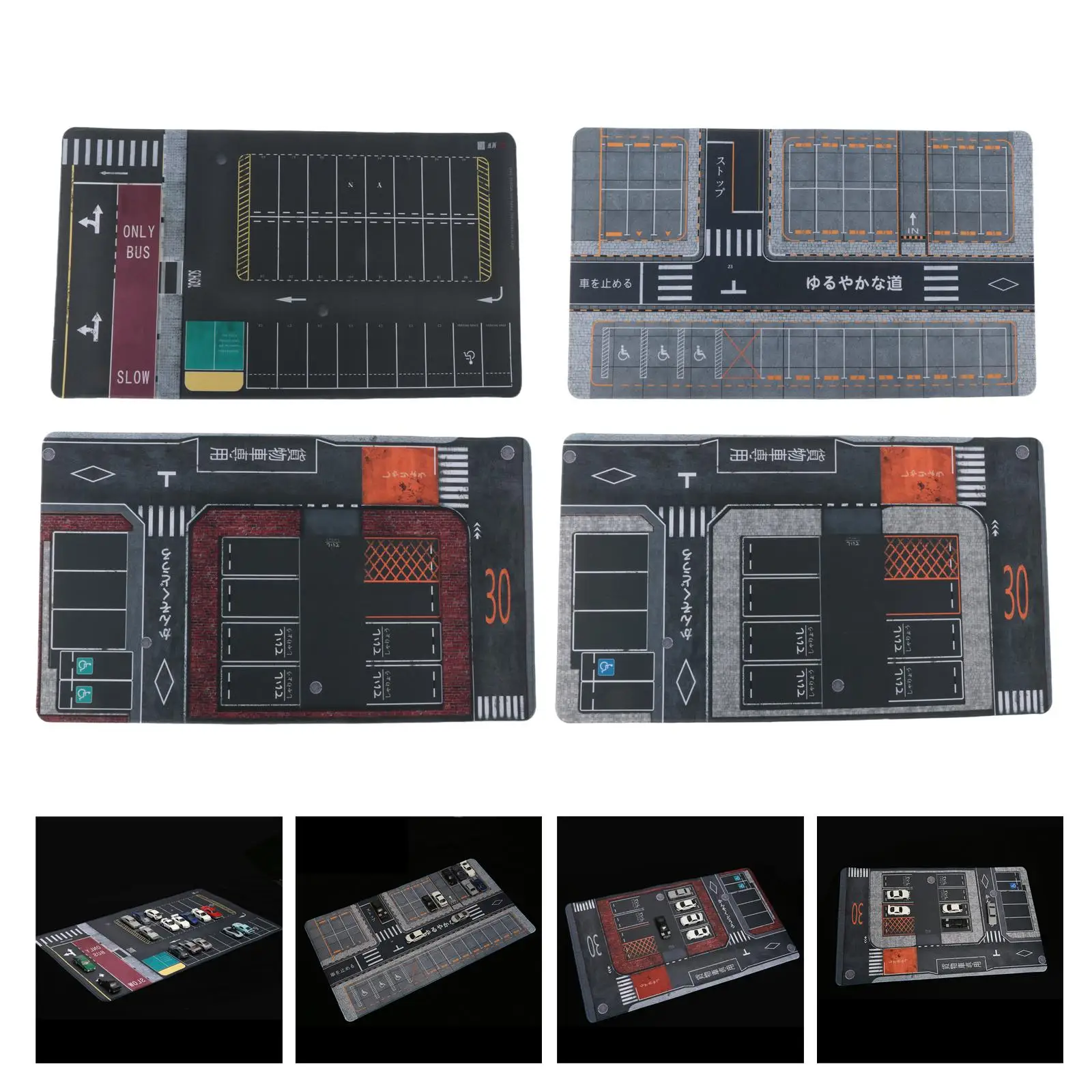 1/64 Parking Lot Mouse Pad Photography Background Vehicle Scene Display Toy