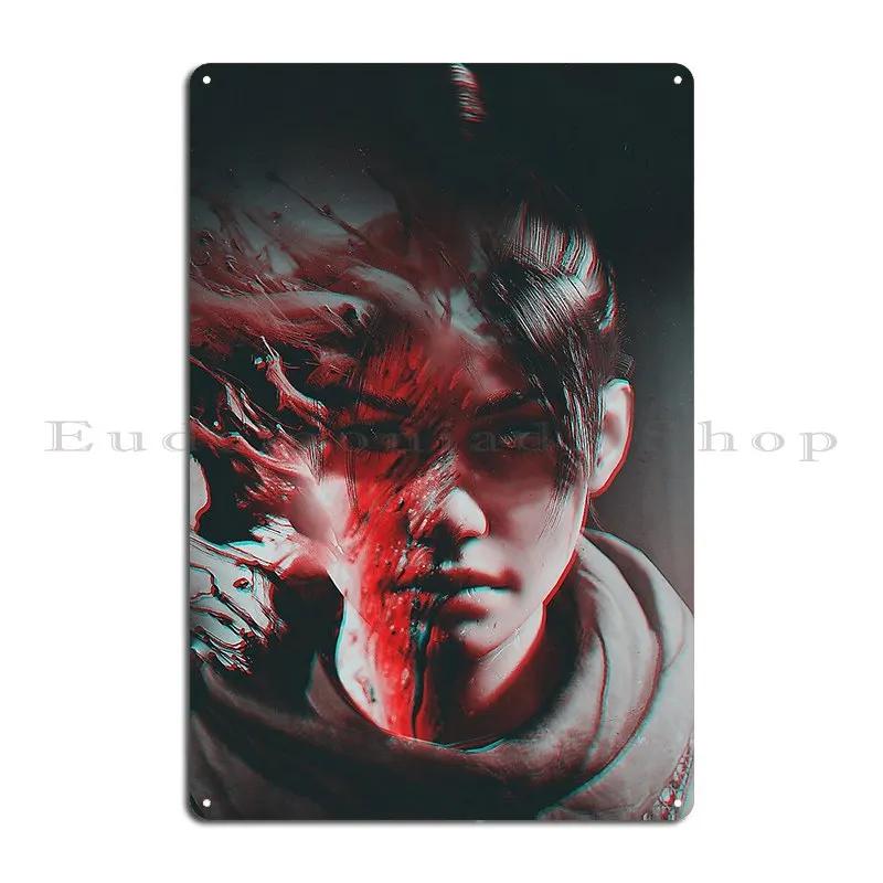 Wraith Distorted Metal Sign Printed Wall Decor Wall Decor Cinema Cinema Tin Sign Poster