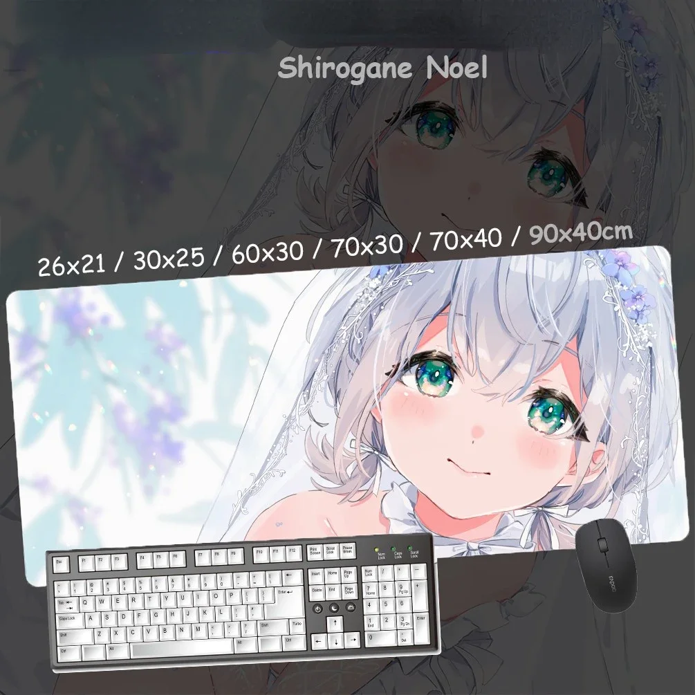 

Anime Custom Design XXL Mouse Pad Hololive Vtuber Shirogane Noel Gamer Sexy Girl Large Desk Mat Computer Gaming Accessories