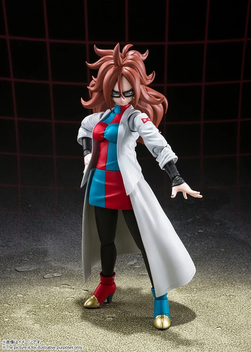 100% Original Bandai SH Figuarts SHF Android 21 Lab Coat Action Figures Model Toys Anime Figure No.21 NO 21 Figuar