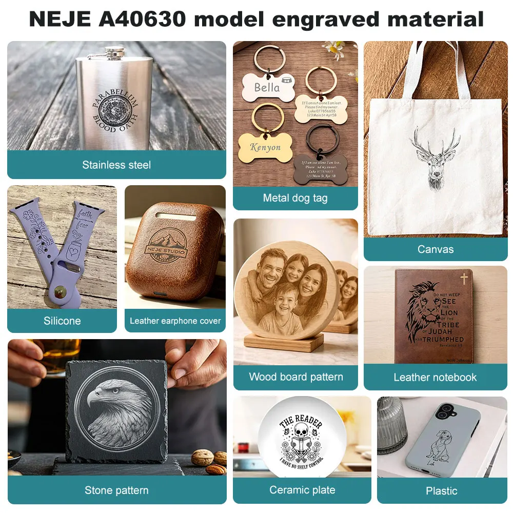 NEJE 7W Diode Lasergraveermodule Hoge precisie graveergereedschap CNC voor hout, glas, keramiek, roestvrij staal, graveren, snijden