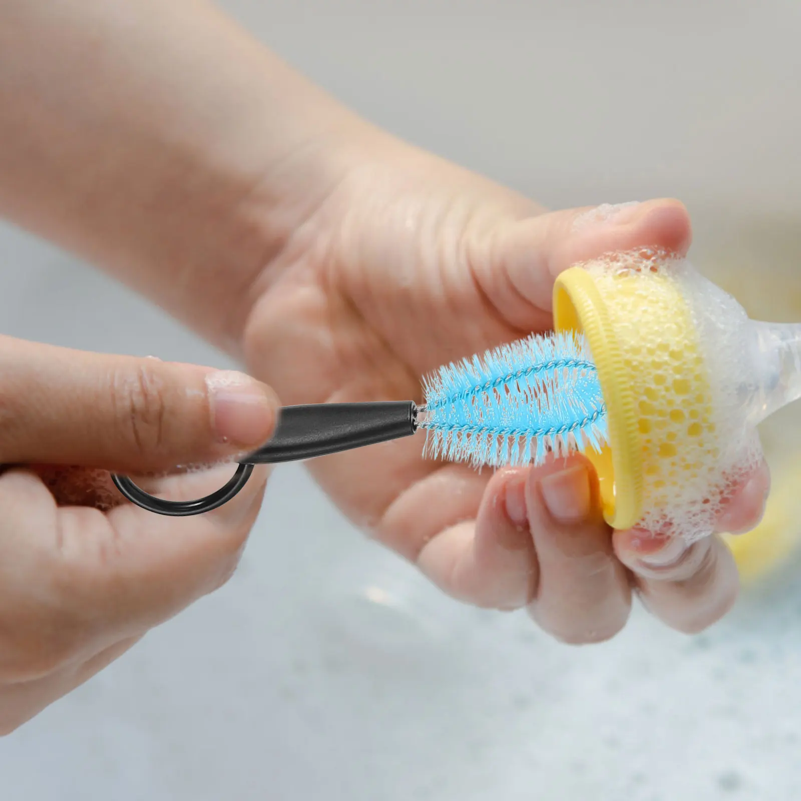 

1Set Bottle Brush Cup Brush Set Soft Bristles Ergonomic Handle for Cleaning Water Bottles Milk Bottles Straw Cleaner Tool
