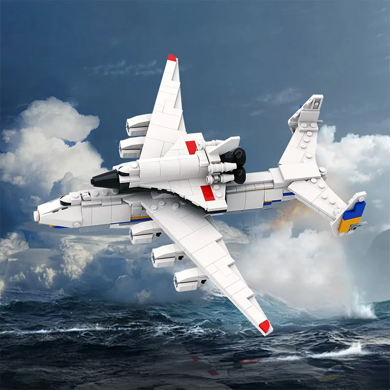 

MOC Antonov AN-225 Mriya Airlines DIY Building Block World Biggest Cargo Airplane Model Aircraft Plane Bricks For Kids Gifts