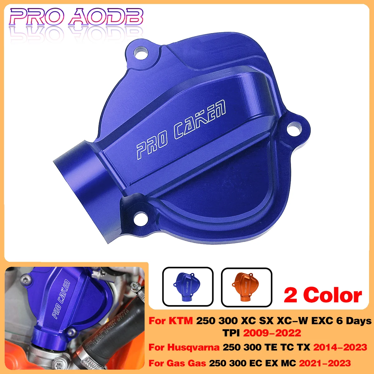 

Motorcycle 2T CNC Right Exhaust Control Cover For KTM 250 300 CC XC SX XC-W EXC Six Days TPI 2009-2023 Endurance Dirt bike parts