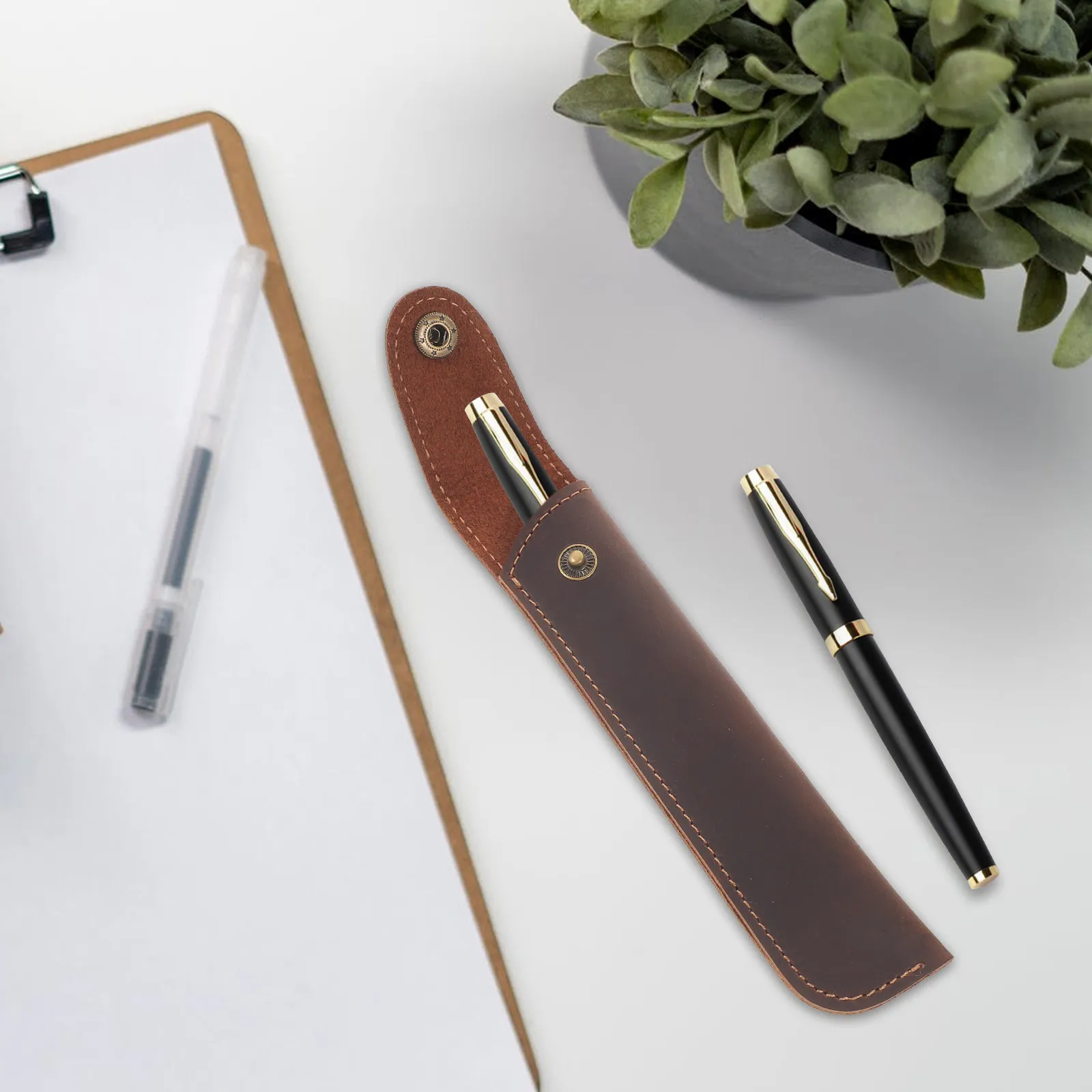 

Pen Sleeve Portable Pouch Bag Fountain Pen Gift Elegant Stylish Durable Storage Cover Pencil Sleeve