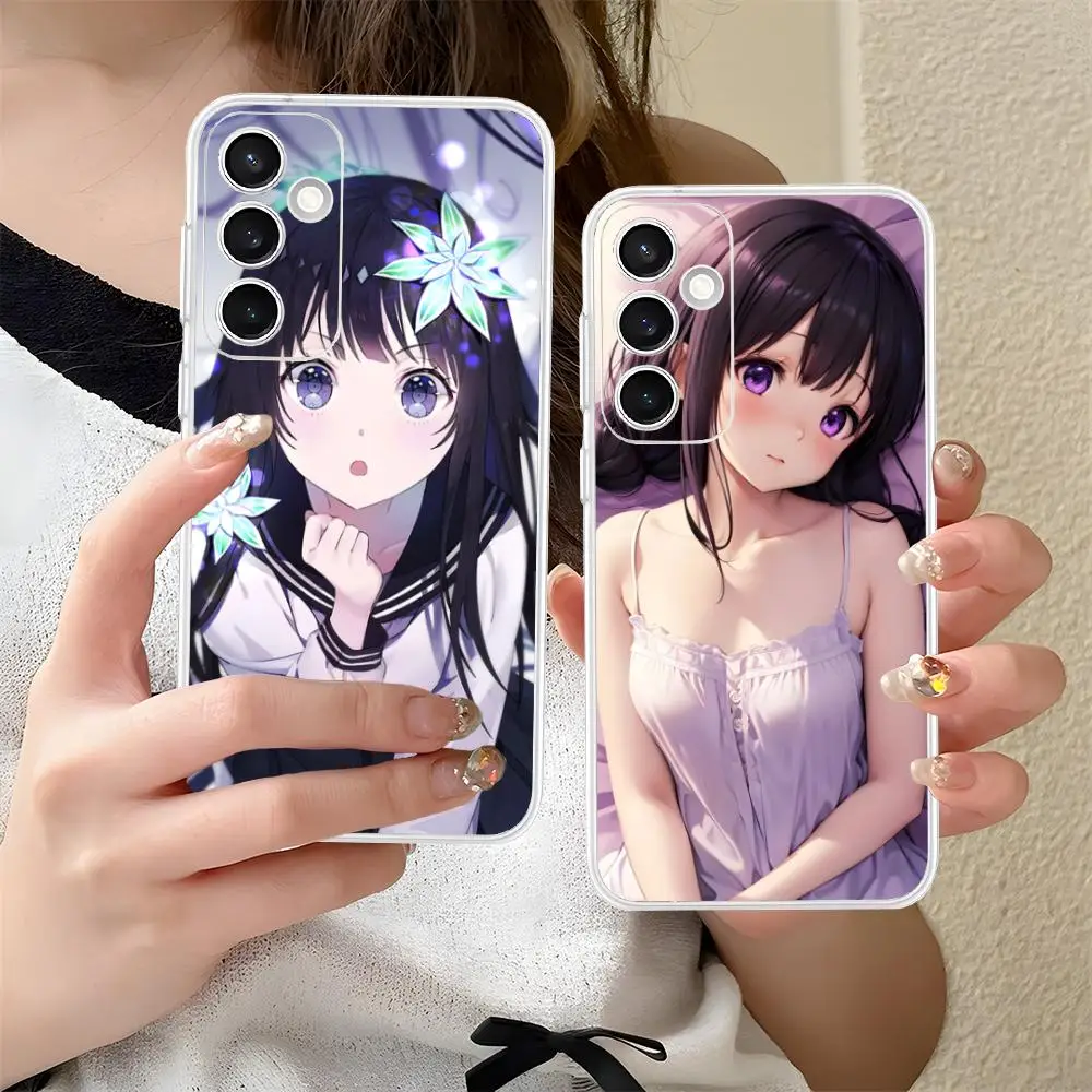 Hyouka Chitanda Phone Case for Samsung Galaxy S25 S24 S23 S22 S21Plus FE Ultra Soft TPU Clear Shockproof Cover