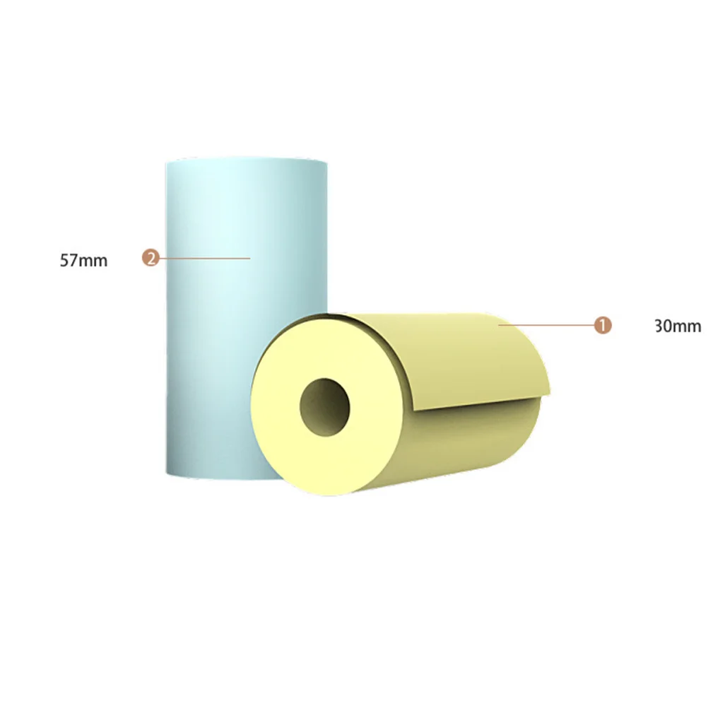 

6 Pcs Paper Colored Edge Printing Printer Commercial Label Heat Sensitive Colorful