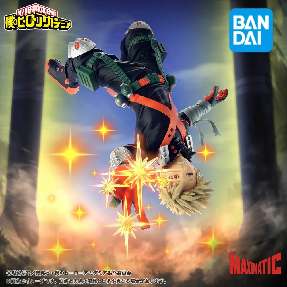Em estoque bandai meu herói academia maximatic katuki bakugo 17cm pvc anime figura modelo brinquedos ornamento presentes colecionáveis