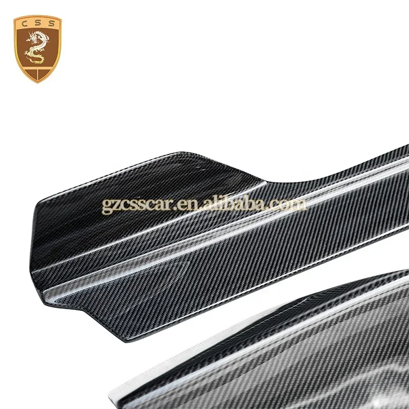 Rok Samping Gaya Vors Serat Karbon Tenun Twill 3K untuk Lamborghini Huracan Lp610