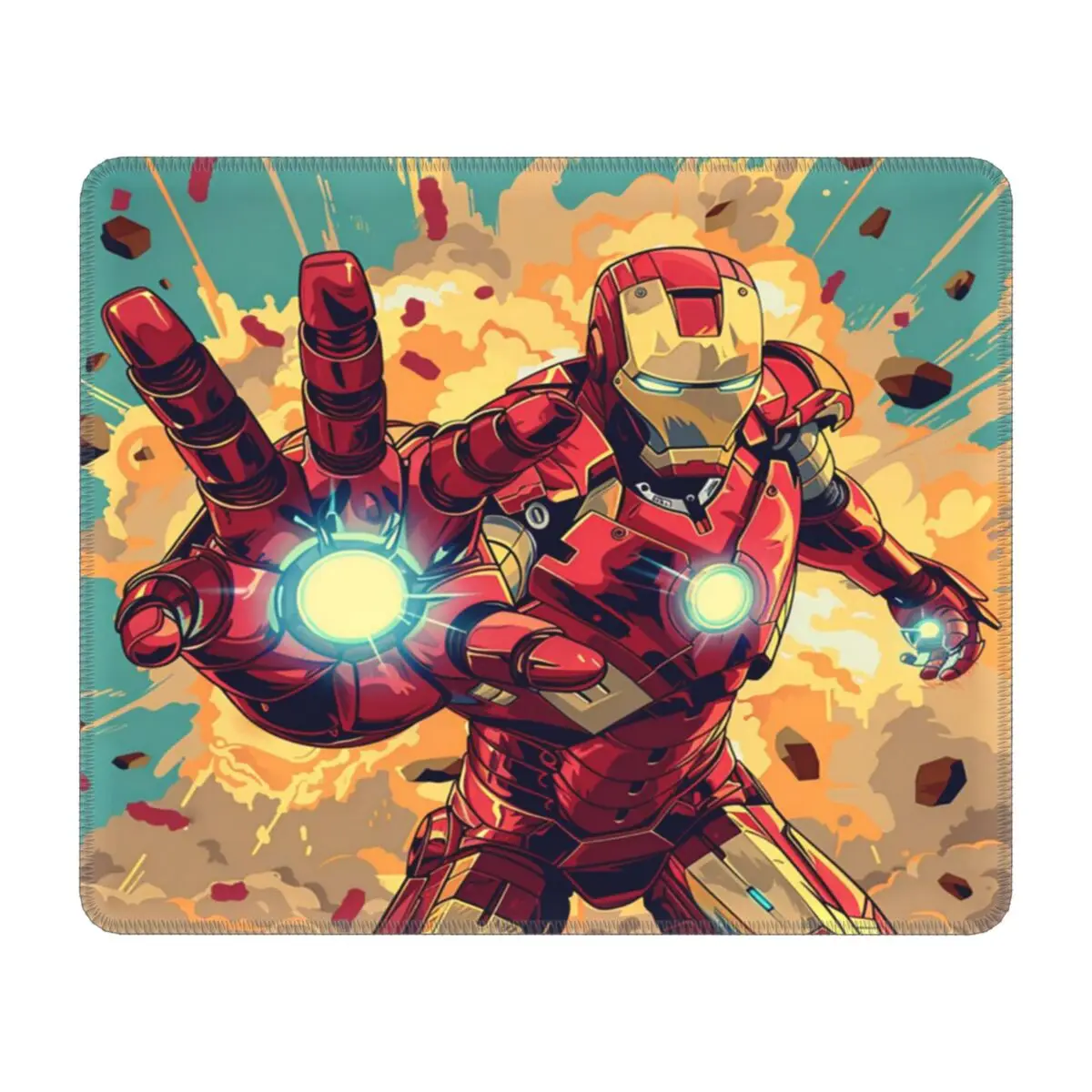 Custom Iron Man Sticker Gaming Mouse Mat Anti-Slip Rubber Base Lockedge Mousepad Office Laptop Computer Mouse Pads