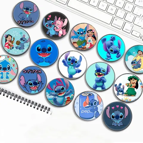 Disney-soporte para teléfono móvil de Anime Stitch, soporte plegable de Lilo & Stitch Kawaii, agarre de escritorio de dibujos animados, Tok