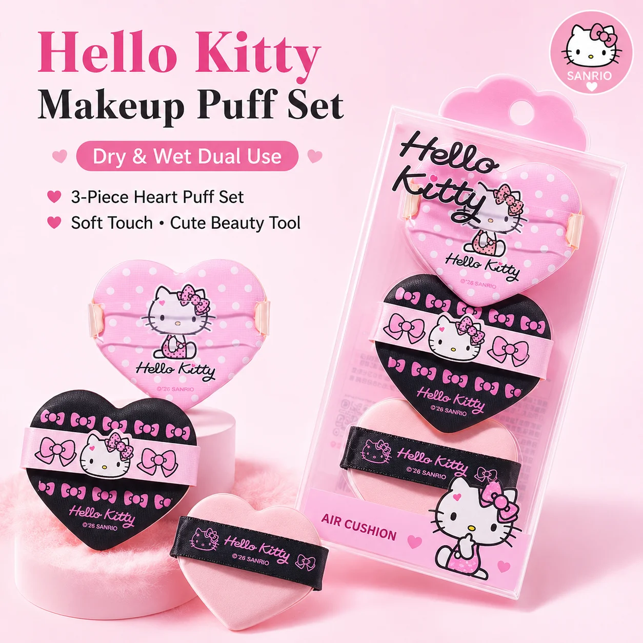 Beauty Makeup Edit - Sanrio Cute Pink Hello Kitty Beauty