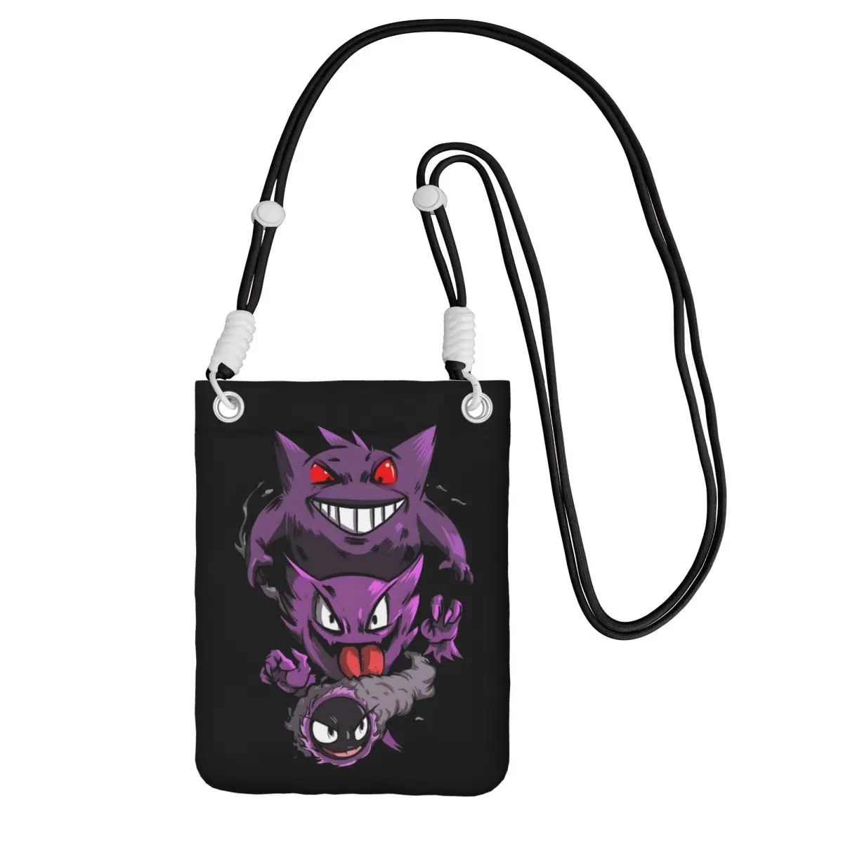 

Custom G-Gengares Carry A Mobile Phone Bag Diagonally Men Women Evil Smile Shoulder Crossbody Bag Detachable Shoulder Strap