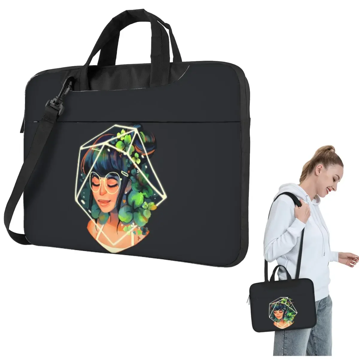 Clover Crossbody Laptop Bag Case Computer Bag 13 14 15.6 Inch Notebook Pouch for Macbook Pro