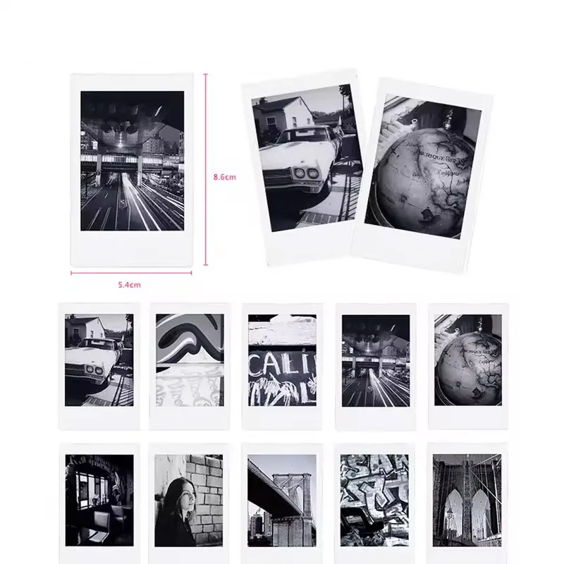 Fuji Fujifilm instax mini 12 11 9 8 25 40 evo link MonoChrome blackwhite ภาพยนตร์สําหรับ instax กล้อง mini 8 9 7s Photo กระดาษ