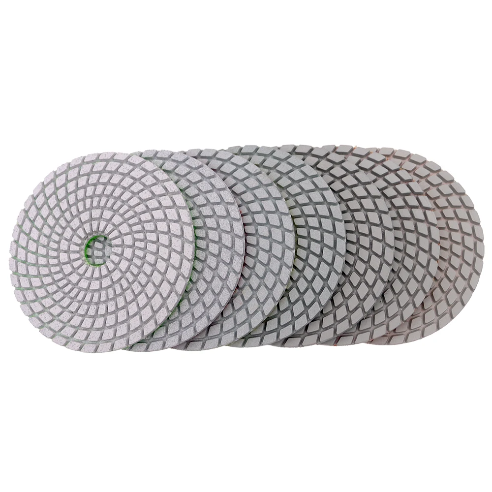 Imagem -04 - Almofadas de Polimento de Diamante Molhado Almofada de Polimento Afiada para Granito Pedra de Mármore Discos de Moagem de Piso de Concreto 10 Pcs Conjunto Pol 100 mm