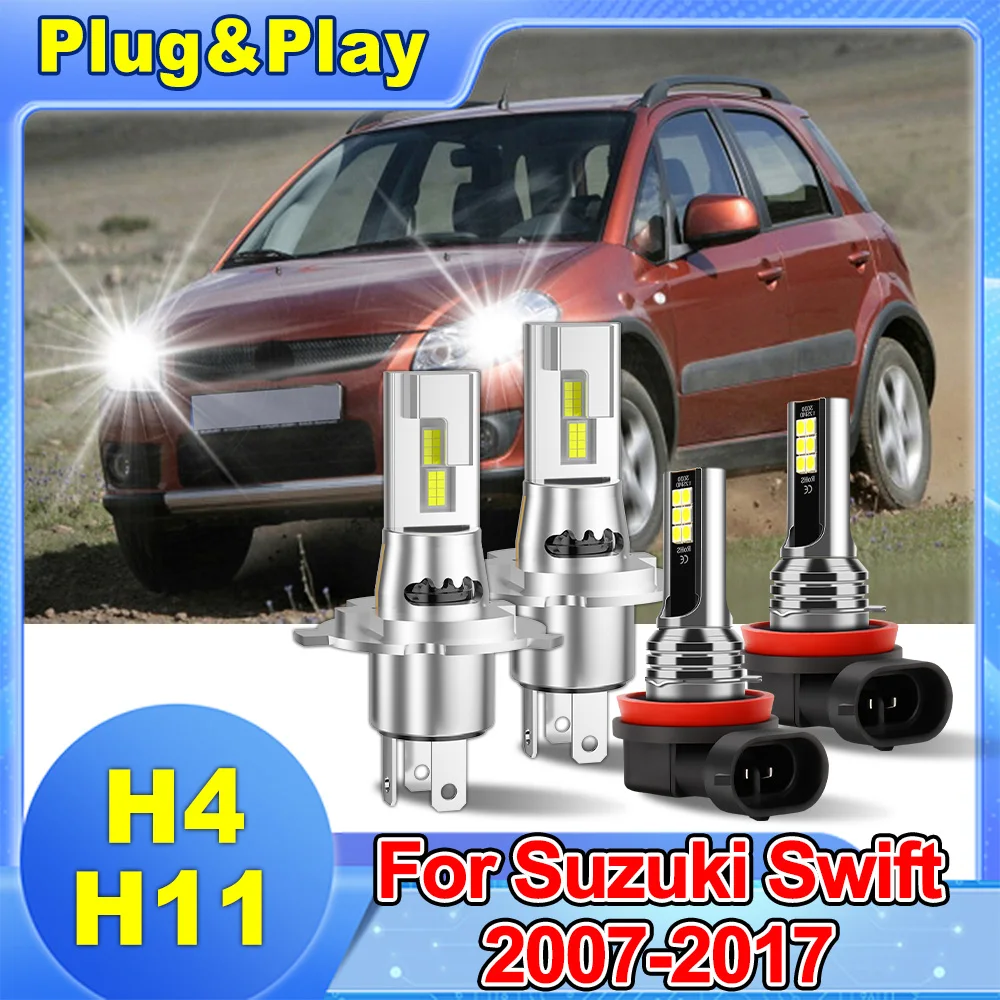 

Для Suzuki Swift 2007-2017 H4 200 Вт комплект светодиодных ламп для фар дальнего и ближнего света H11 комплект для переоборудования противотуманных фар для повышенной видимости