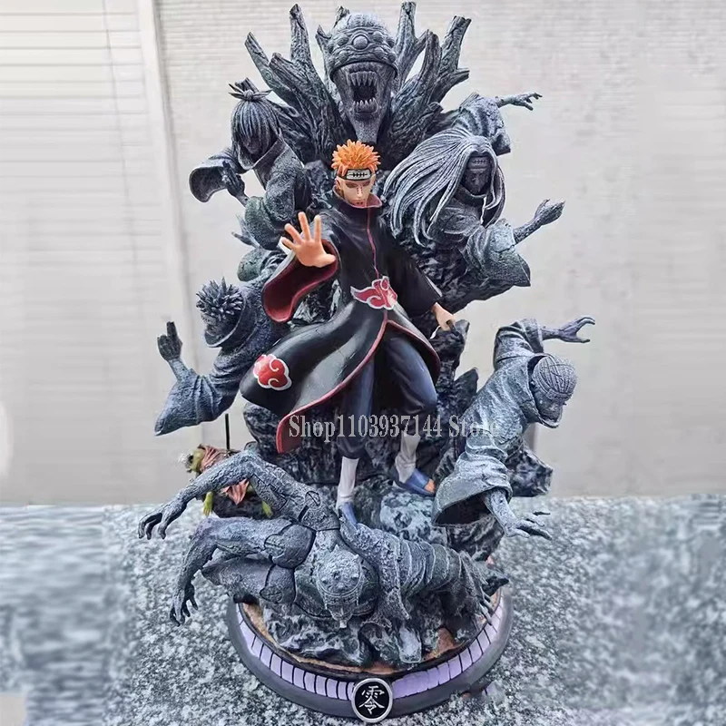 

41cm Akatsuki Pain Statue Gk Naruto Anime Figure Shippuden Pain Action Figure Six Paths Figurine Model PVC Collectible Decor Toy