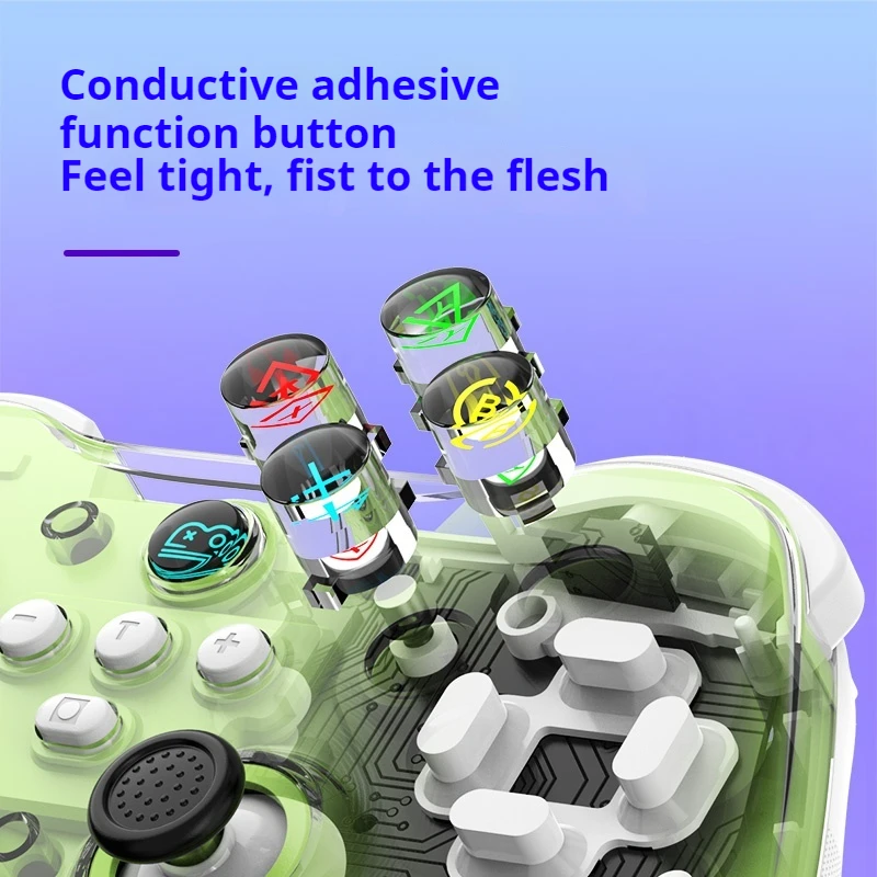 Z01x Controller da gioco Full Hall Joystick Trigger Wireless Tre modalità di connessione Rilevamento delle vibrazioni Multi piattaforma universale