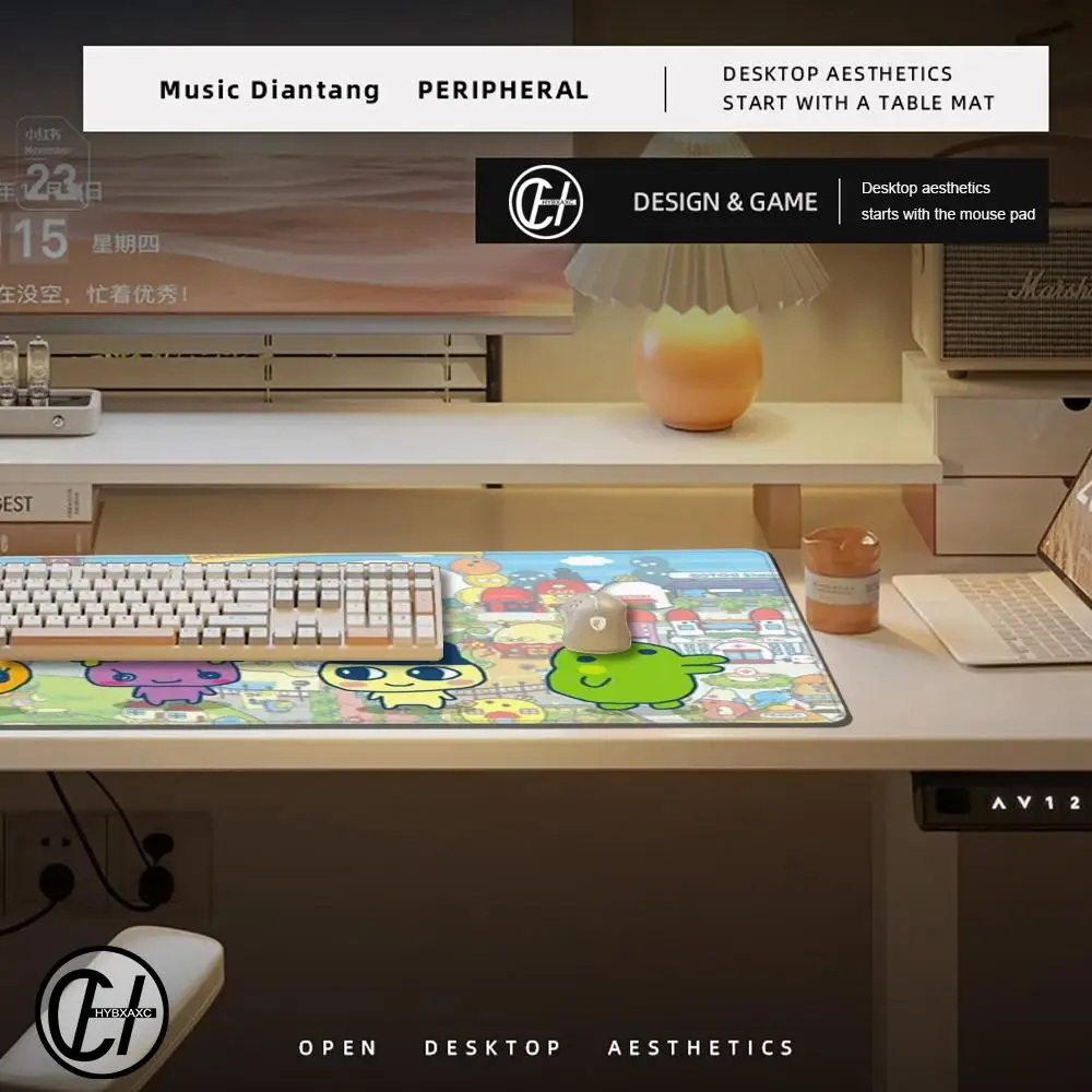 Lovable tamasearch mametchi kuchipatchi milktchi Mouse Pad Cute HD Desk Pad Extended Gaming Keyboard Mats Large 90x40cm XXL