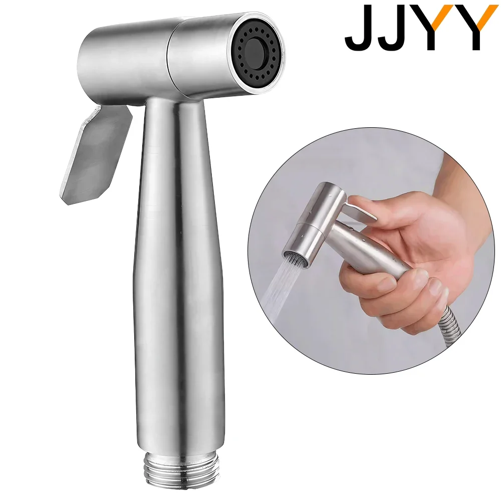 JJYY Handheld Toilet Sprayer Stainless Steel Toilet Gun Toilet Flush Steel Bidet Faucet Sprayer, Bathroom Shower Sprayer