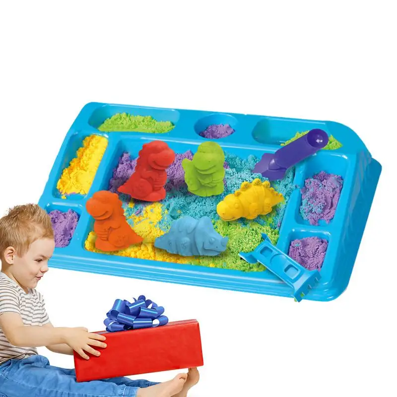 

Color Sand Toy Kit Pretend Sand DIY Developmental Toy Non-Sticky Sand Toy Environmentally Friendly For Interaction Early