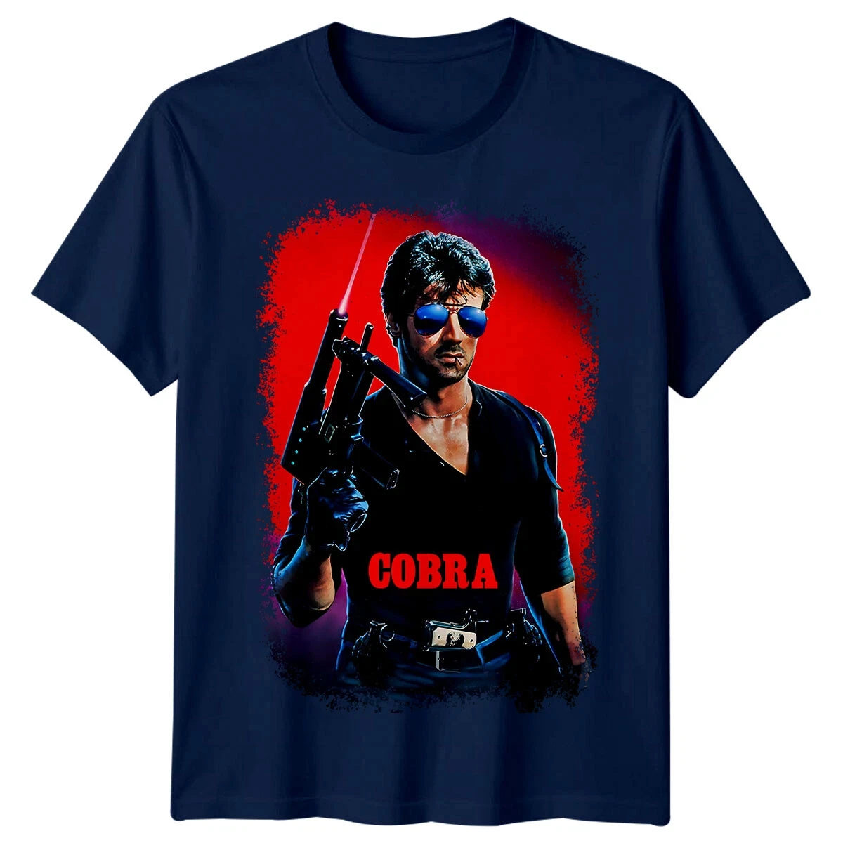 Cobra 1986 Retro-Actionfilm-T-Shirt für Männer und Frauen, Sylvester Stallone, Polizei-Thriller, klassisches Grafik-T-Shirt, Vintage-Freizeitoberteil. – Detail 7