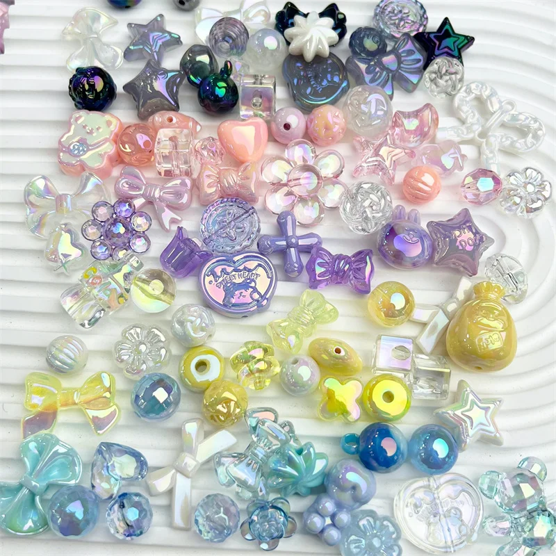 50G Handmade Bracelet Loose Beads Phone Chain Bead String Christmas Decoration Mixed Jewelry Making Materials DIY Accessories