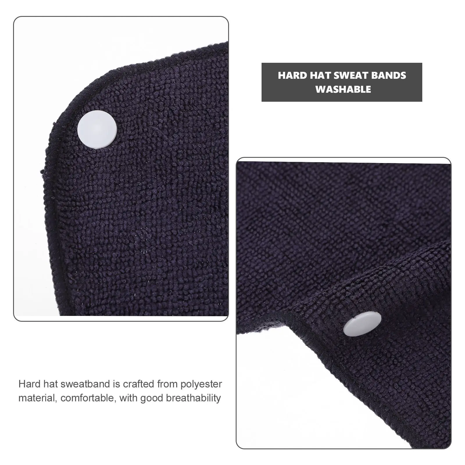 10 Pcs Hard Pads Hat Safety Sweatband Hardhat Liner Liners for Men Polyester Bands Washable