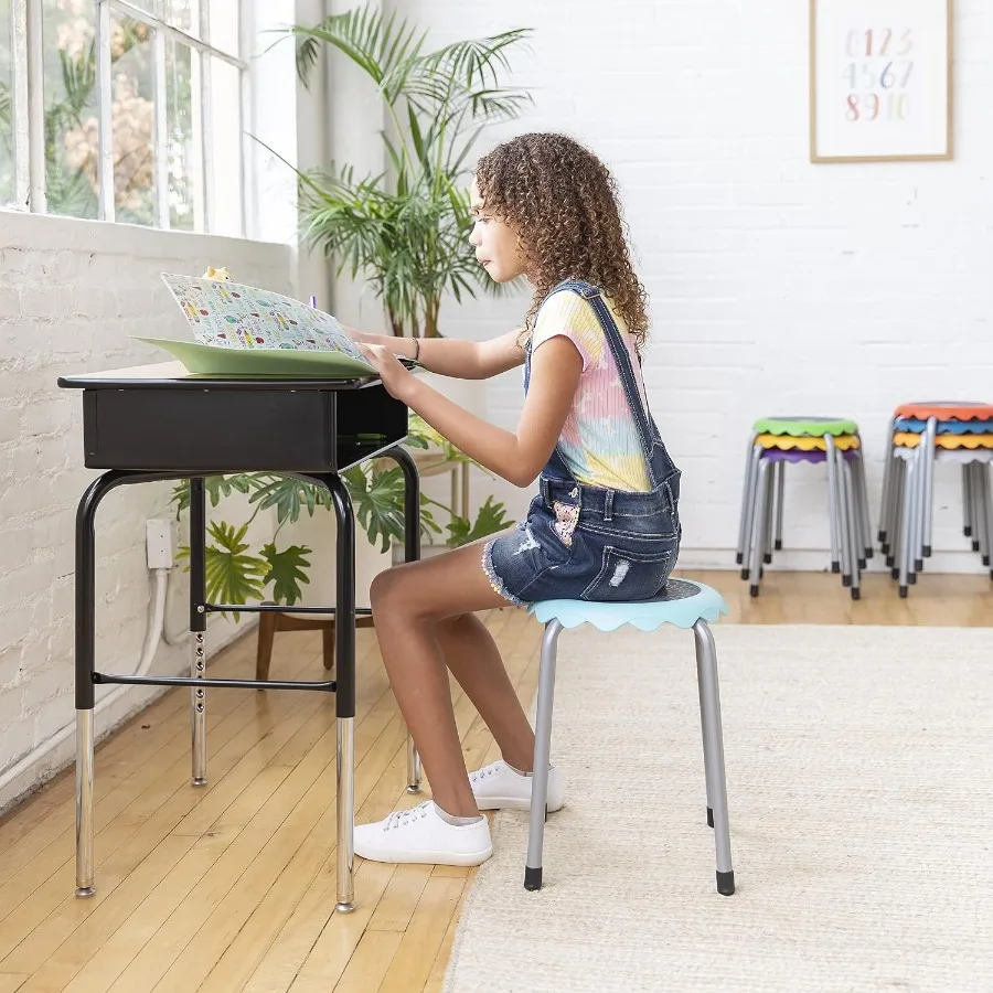 Daisy Stackable Stool with Glides Seating Set, Flexible Seating, 8-Piece