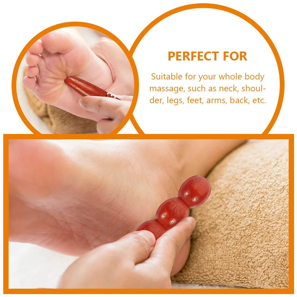 

4pcs Wooden Massage Rods High-Grade Foot Acupoint Massagers Portable Manual Acupuncture Point Tool For Whole Body Neck Shoulder