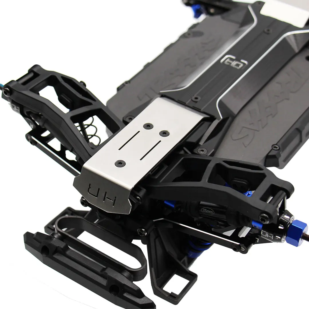 HR Traxxas RC Onderdelen RVS Chassis Achter Anti-collision Guard Plaat Upgrade Accessoires Voor Traxxas Mini Maxx 107154 -1