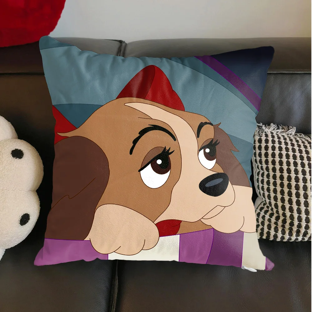 Kawaii p-pongo الكلاب المخدة غطاء الوسادة 45x45 الوسائد الزينة عيد الميلاد الديكور 2026 هدية شخصية الشمال المنزل #3