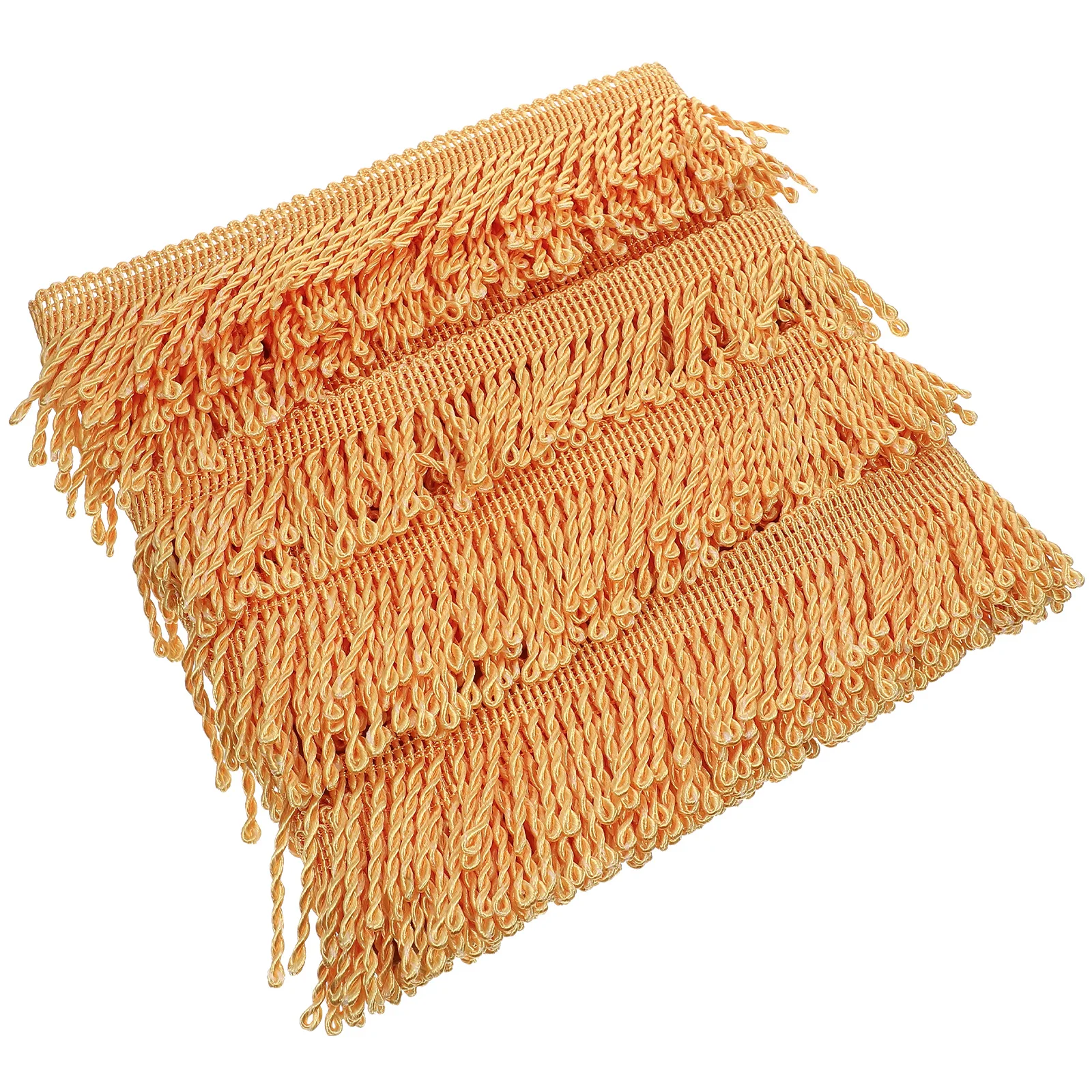 

Polyester Silk Fringe Trim 6cm Golden Tassel Fabric Edging Decoration for DIY Sewing Curtains Home Accessories