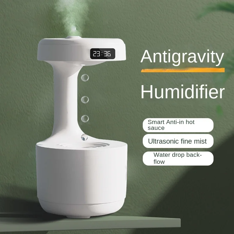 Anti-gravity Humidifier Water Drop Backflow Aromatherapy Machine 800ML Office Bedroom Heavy Fog Household Spray Mist Maker