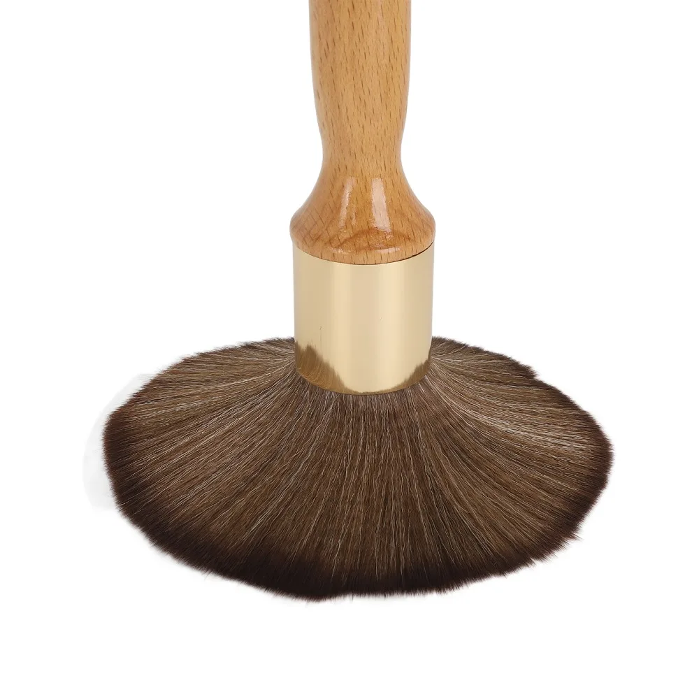 

Beech Wood Neck Duster Brush Soft Brush Professional Barber Neck Duster Ergonomic Handle Wooden Handle Broken Hair Brush