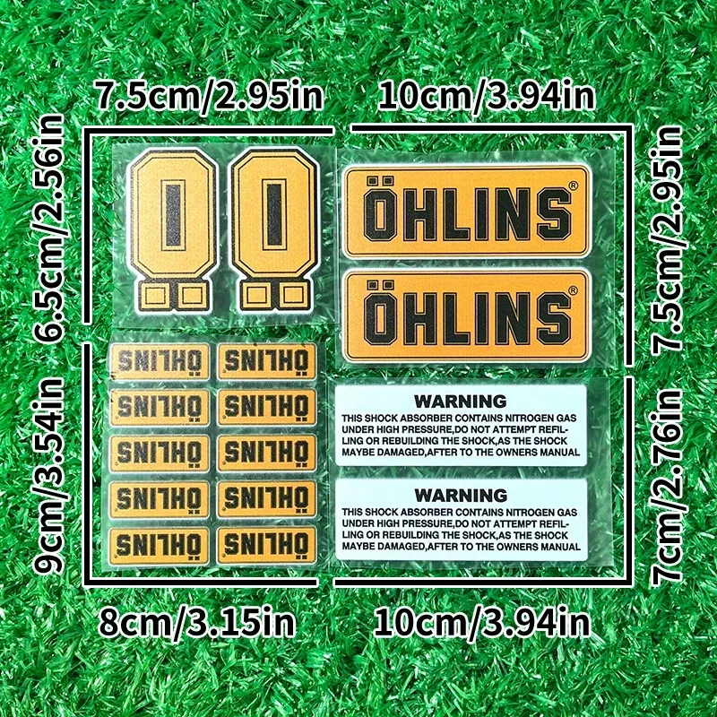 

"OHLINS Suspension Sticker Waterproof Motorcycle Tank Body Decal DIY Vinyl Tuning Modification Accessory"