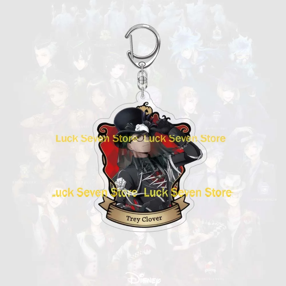 Twisted Wonderland Acrylic Keychain Halloween Theme Game Sebek Zigvolt Silver Lilia Vanrouge Malleus Draconia Character Key Ring