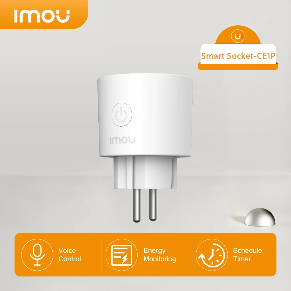 Imou Smart WiFi Socket CE1 Electricity Monitoring Remote/Voice Control Share to Families Power-Off Memory Security Protection