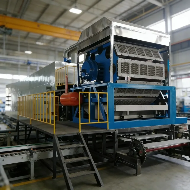 Integrated Egg Tray Manufacturing Machine Full Automatic Waste Paper Pulp Molding System with Dryer for Industry Customized