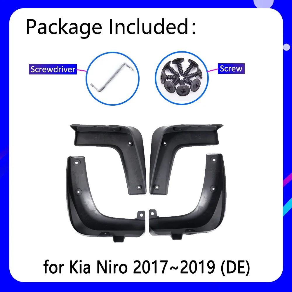 Mudguards fit for Kia Niro DE 2017 2018 2019 Car Accessories Mudflap Fender Auto Replacement Parts