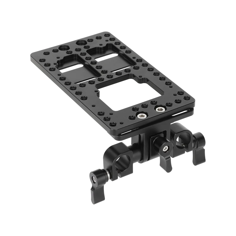 CAMVATE Battery Backboard Cheese Plate with 15mm Rod Clamp for IDX P-V2 Quick Release V-Mount Plate For Shoulder Rig Accessories