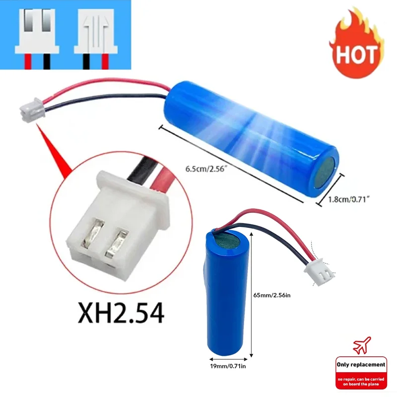 New 3.7V 3800mAh Rechargeable Battery Pack 18650 Lithium Battery 1S1P with PCB PH2.0-2P for Fishing LED Light Bluetooth Speaker