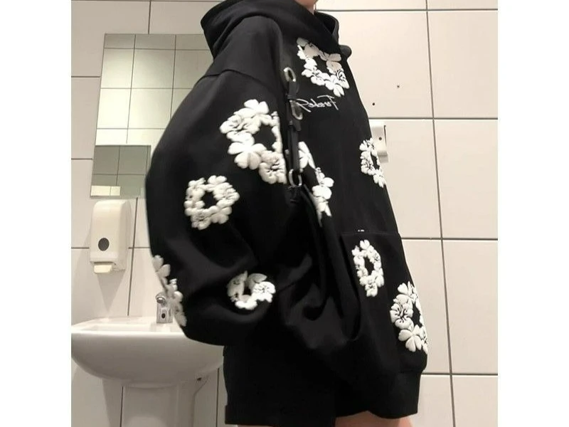 

Full Print Hooded Sweatshirt for Women Autumn and Winter 2025 New Retro Lazy Jacket