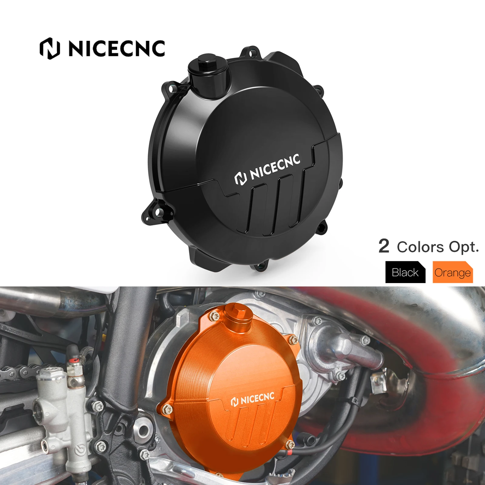 

NICECNC For KTM EXC 300 EXC 250 XCW 300 2017-2023 Reinforced Clutch Cover Guard Protector SX XC TPI Six Days 250 300 2017-2022