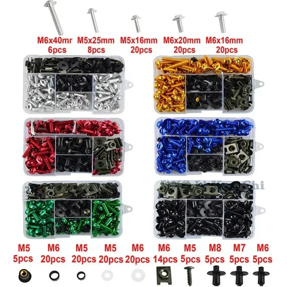 

195Pcs Fairing Bolt Screws Kit Nut Clips For Yamaha YZ250F YZ250 YZ250FX YZ250X YZ450F YZ450FX YZ 250 250F 250FX 250X 450F 450FX