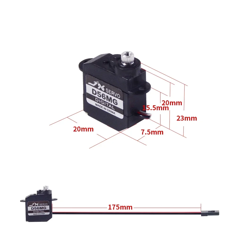 JX Servo PDI-D56MG 5.6g Metal Gear Digital Coreless 0.89KG Servo per ad ala fissa Elicottero Modelli RC Auto Elicottero Robot Drone