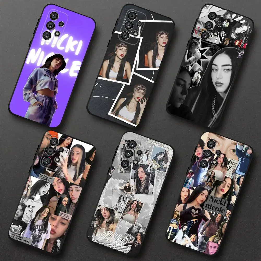 

Singer N-Nicki Nicole Phone Case For Samsung S 25,24,23,22,30,21,10,9,Ultra,Plus,Lite,FE,4,5G Black Soft Case