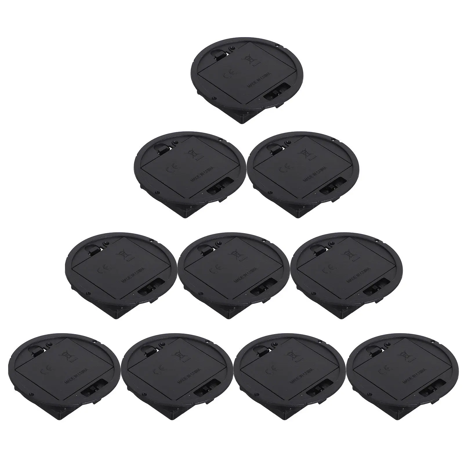 10Pcs Battery Box Cover 3-Slot Battery Holder Organizer on Off Button Design for DIY Craft Holiday Decoration LED Light Projects