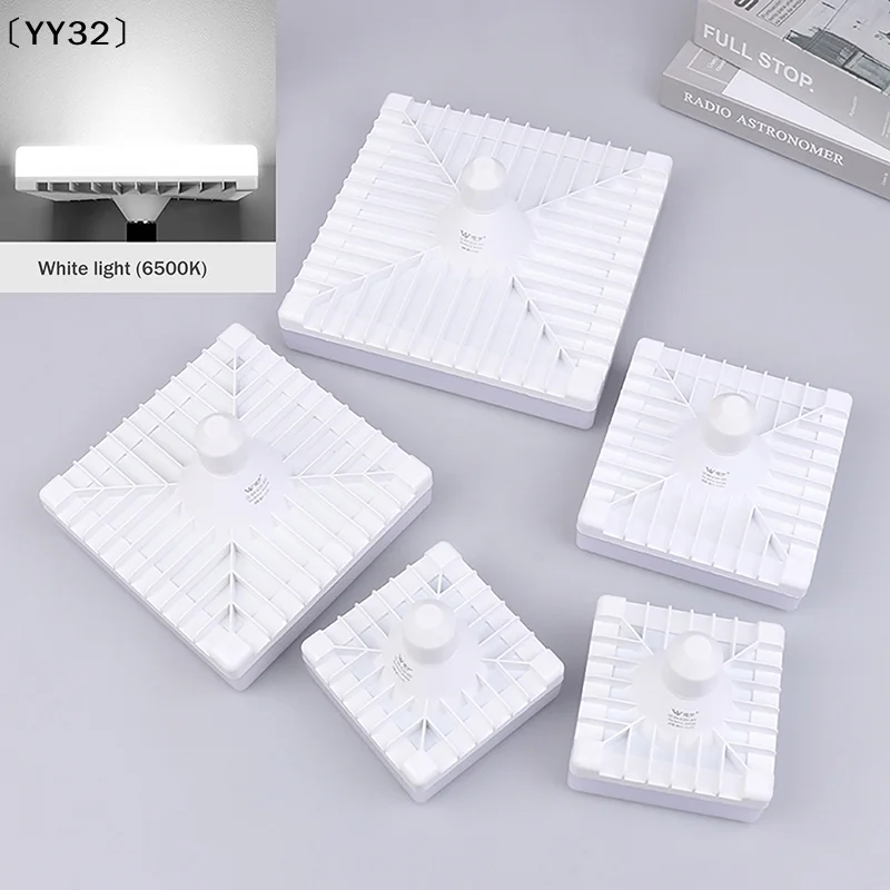 

80W 60W 40W 30W 20W E27 Screw LED Bulb 220V-265V Square Lamp E27 LED Lamps Cold White Bulb Light For Home Lighting〔YY32〕